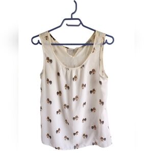 Rickis Owl Blouse with lining and open back.size 6